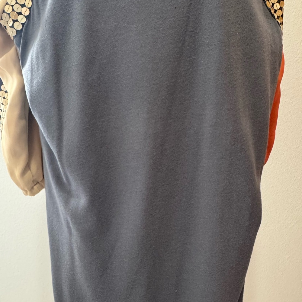 See by Chloé Gray Mini Dress with Sequined Stripes - Picture 9 of 9